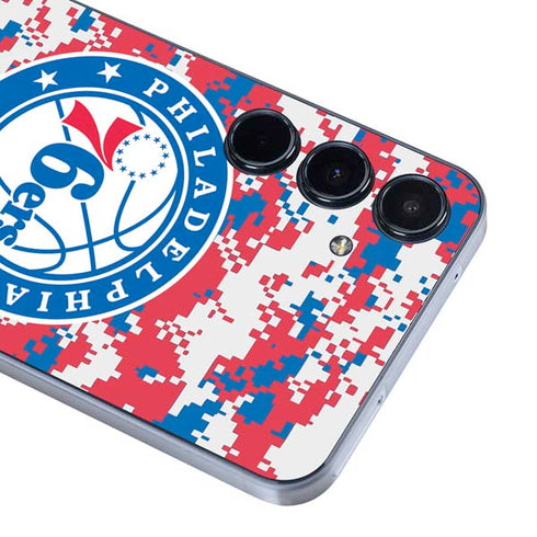 NBA Philadelphia 76ers Red Digi Camo Galaxy A35 5G Skin